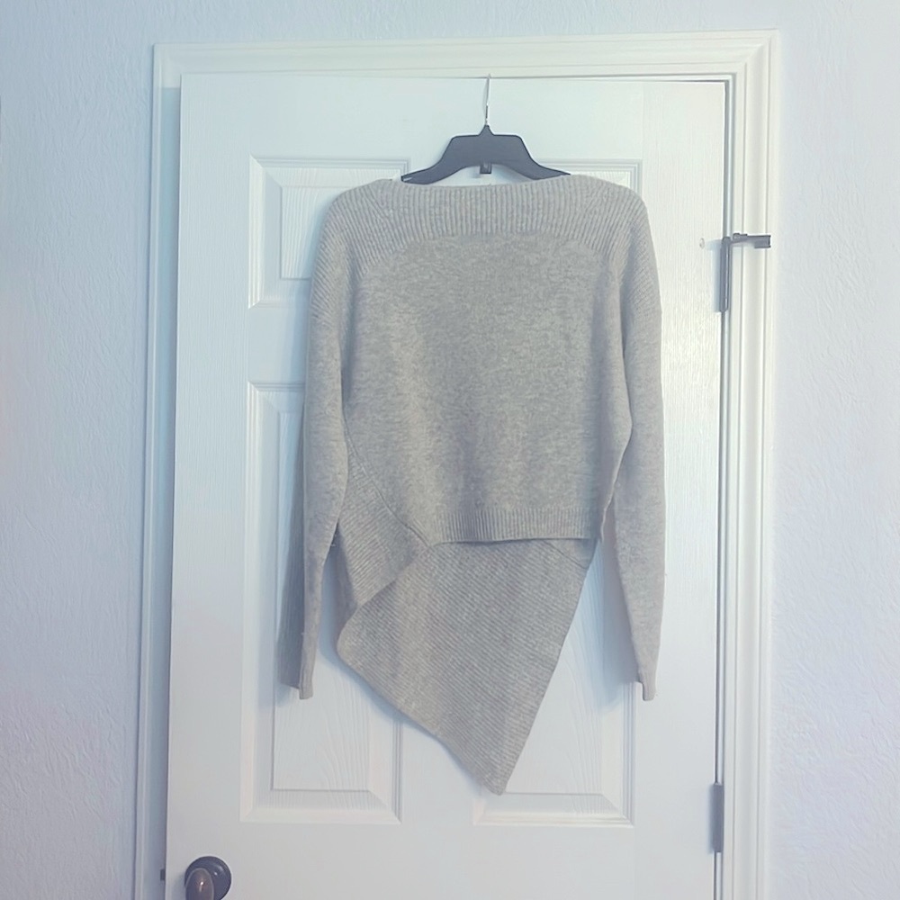 Brochu Walker lambs wool and Cashmere blend asymmetrical sweater.